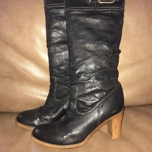 ***$35****Coach leather boots. Black leather.